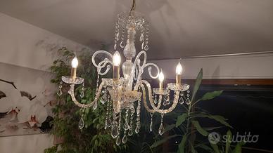 Lampadario cristallo 5 luci