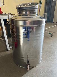 Fusto bidone alimenti 50L Maffei acciaio inox
