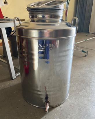 Fusto bidone alimenti 50L Maffei acciaio inox