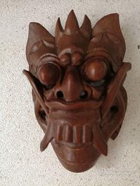 Maschera BALI legno intagliato