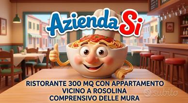 Ristorante forno pizza con mura e alloggio 25n