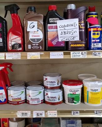 LOTTO COLORI, ABRASIVI, COLLANTI E IMBALLAGGI