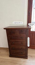 Cassettiera / Settimino in legno scuro