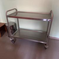 Carrello Mensa in acciaio con Ruote