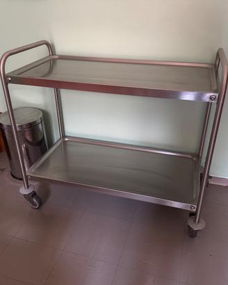 Carrello Mensa in acciaio con Ruote