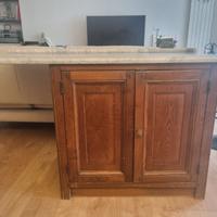 Mobile cucina TARPAC  legno massello, piano marmo