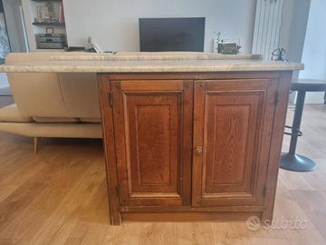 Mobile cucina TARPAC  legno massello, piano marmo