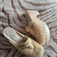 zoccoli Sabot donna color panna di Dolce e Gabbana