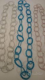 Collana lunga con cerchi in semicristalli