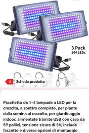 LUCI 3 spettri colori Rosso Blu Bianco. superOK