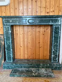 Caminetto in marmo verde