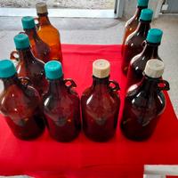 bottiglioni fiaschi vetro 10 pezzi 