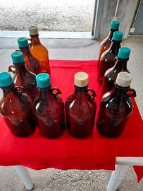 bottiglioni fiaschi vetro 10 pezzi 