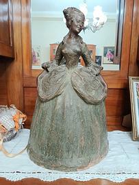 Dama in terracotta stile settecentesco anni 30/50