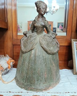 Dama in terracotta stile settecentesco anni 30/50