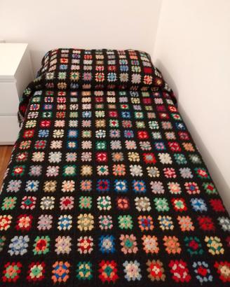 Coperta plaid uncinetto