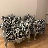 Poltrone vintage zebrate