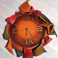 OROLOGIO A PARETE IN CUOIO