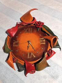 OROLOGIO A PARETE IN CUOIO