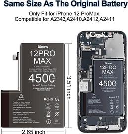 Batteria iPhone 12 Pro Max 4500mAh con Kit