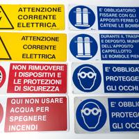 12 cartelli segnaletica di sicurezza laboratorio