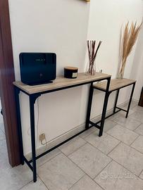 Console ingresso con doppi tavolini