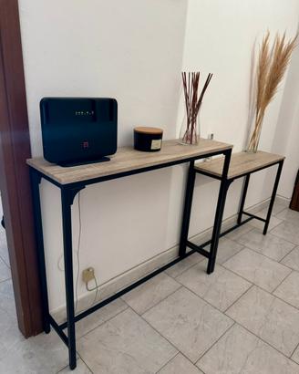 Console ingresso con doppi tavolini