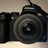 Nikon z50 con obiettivo originale 16-50