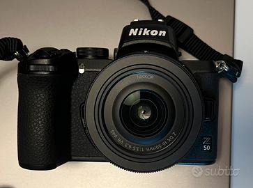 Nikon z50 con obiettivo originale 16-50