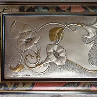 Cofanetto portagioie gioielli argento legno decora