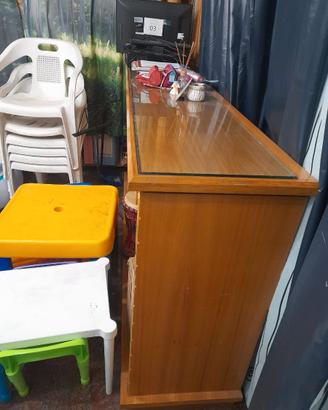 Mobile credenza in legno massello con ante e top i