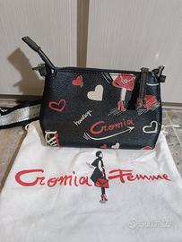 Borsa Cromia nera tracolla pelle