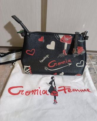 Borsa Cromia nera tracolla pelle