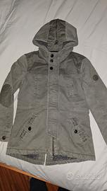 Giacca parka bambino 12 anni verde militare 