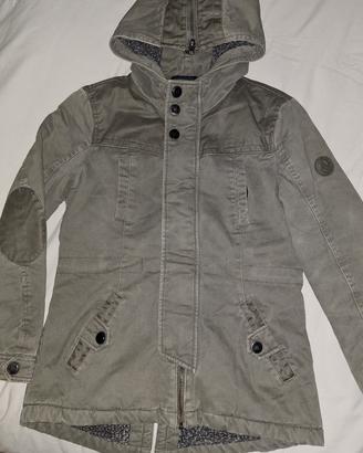 Giacca parka bambino 12 anni verde militare 