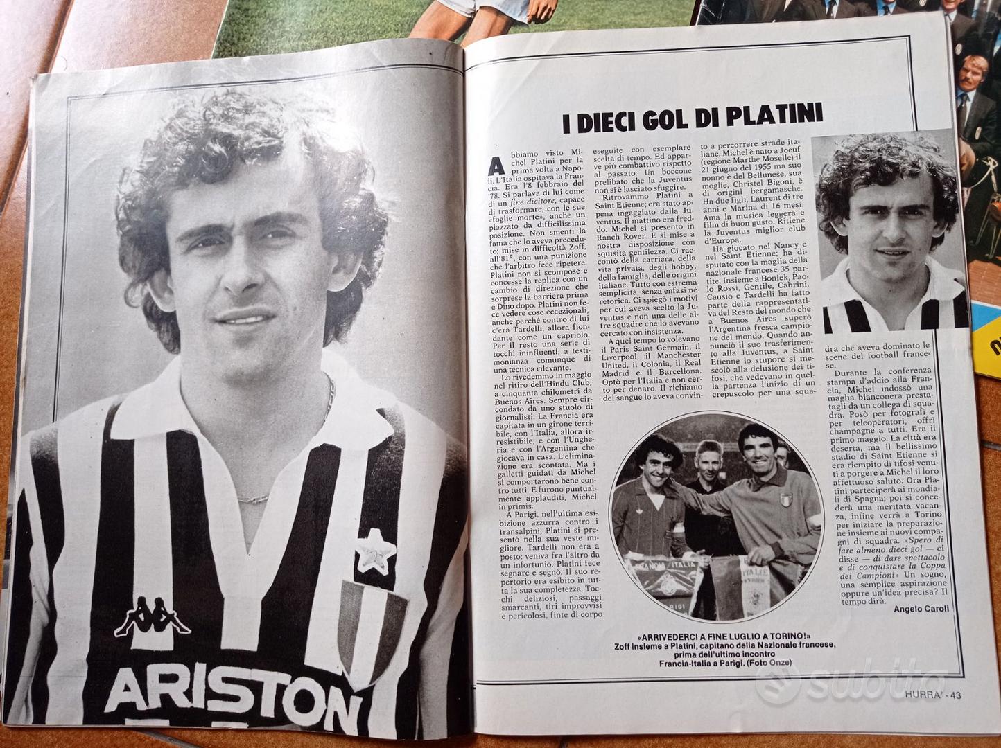 Lotto 17 cartoline giocatori Juventus anni 70 Hurrà Juventus