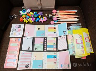 Set SCUOLA Cartoleria Memo Pad Sticker Astuccio ✏️