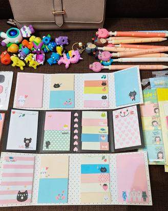 Set SCUOLA Cartoleria Memo Pad Sticker Astuccio ✏️