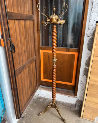 Appendiabiti antico francese legno e ottone
