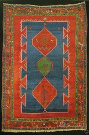 Tappeto antico caucasico originale.passatoie kilim