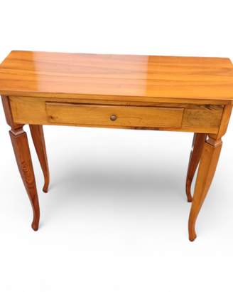 Consolle tavolino artigianale direttorio in noce