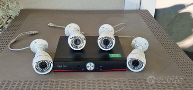 Kit videosorveglianza completo di 4 telecamere