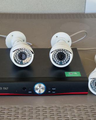 Kit videosorveglianza completo di 4 telecamere