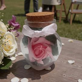 Bombonie artigianali - Rosa in ampolla vetro