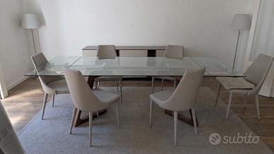 TAVOLO ALLUNGABILE CRISTALLO MOD. GAUDI CM 100X180