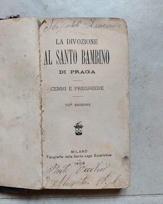 Libretto preghiere antico 1908 "La Divozione al Sa