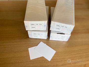 Tessere bianche neutre in PVC, formato ISO CR80