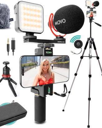 Movo iVlogger-PRO - Kit per vlogging con treppiede
