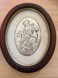 Bassorilievo in argento artigianale fatto a mano.