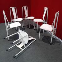 Sedie metallo e cuoio